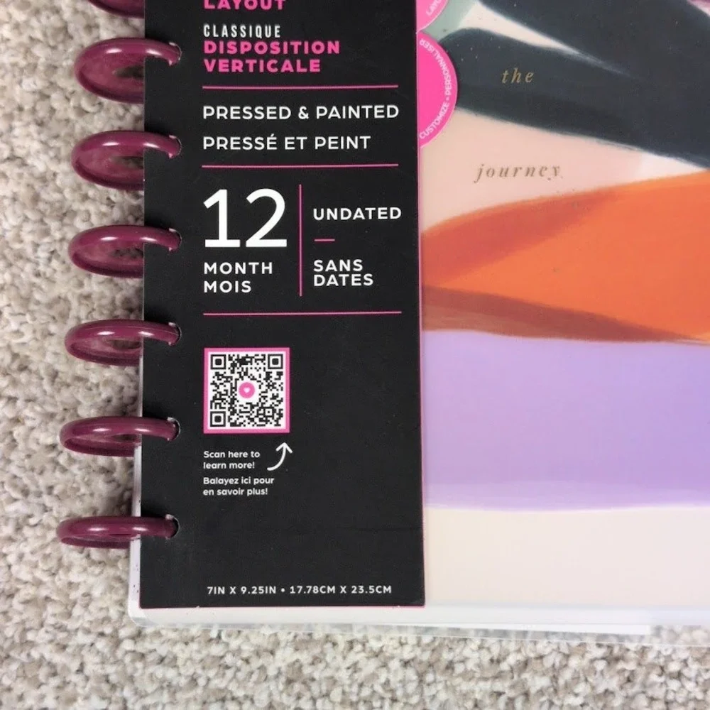 Happy Planner Pressed & Painted Vertical Layout 12 Month Undated 7x9.25 - Picture 4 of 5